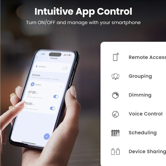 Feit Electric Integrated LED Bulb Plug-InSmart Color-Changing Turnable Path Ligh - Picture 10 of 16